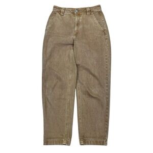 Alex Mill Twill Canvas Pants Womens 27, Fits 30x30 Brown HIgh Rise Relaxed Taper